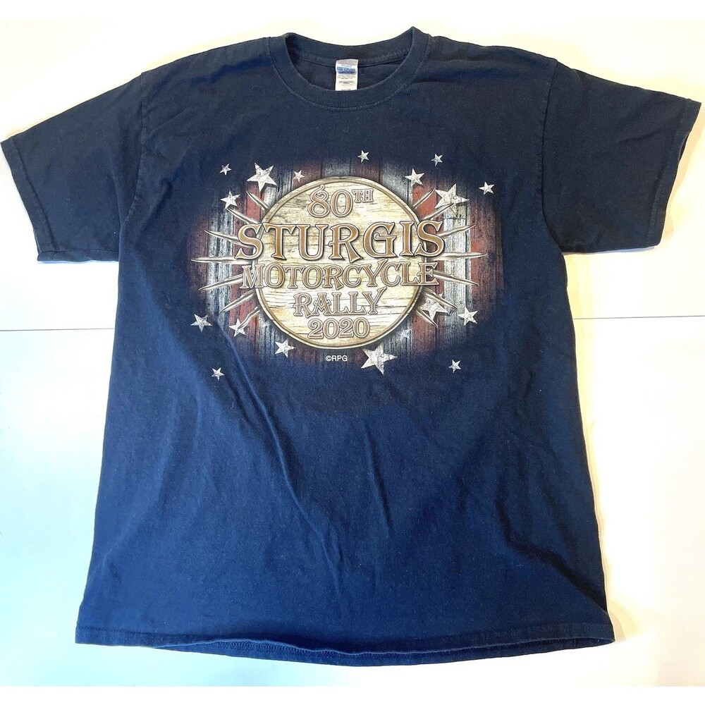 Sturgis T Shirt Large L 2020 Motorcycle Rally Black Hills 80th Annual Nice Eagle
